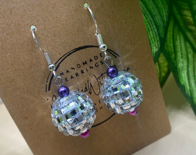 Disco Ball Dangle Earrings