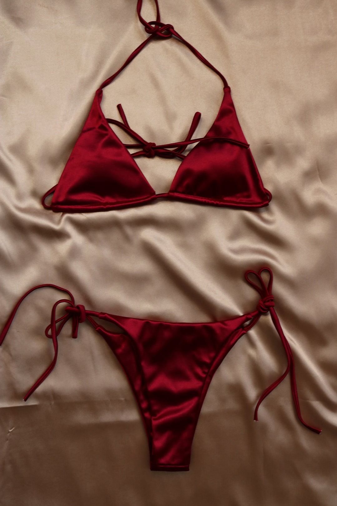 Satin Bikinis Etsy