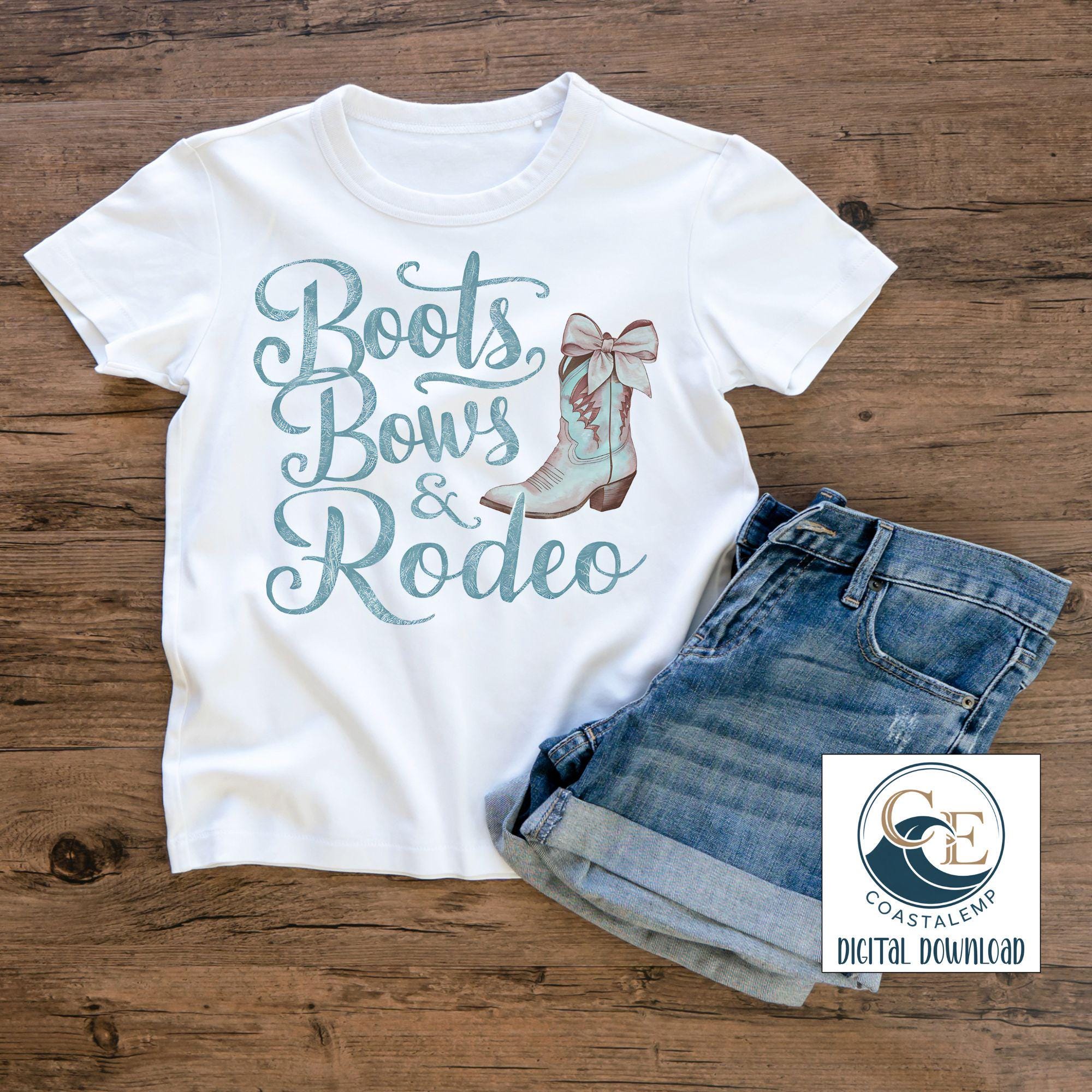 Pink Bow Cowgirl Boot PNG, Trendy Rodeo Clipart & Sublimation Design ...