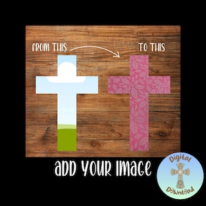 Cross Canva Frame Template Bundle, Editable Religious Shapes PDF, Drag and Drop Christian Clipart, DIY Bible Verse Art, Digital Download