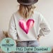 Watercolor Valentines Day Heart PNG Pink and Red Hand-painted Digital ...