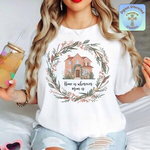 Home is Wherever Mom Is PNG, Mother’s Day Sublimation Design, Trendy Mom Quote, DTF Transfer File, Digital Download Clipart, Mama PNG