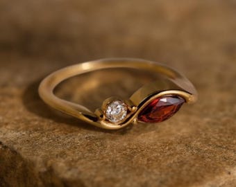 Infinity  Marquise Birthstone Ring, Dainty Ring, Famliy Gift, Minimalist Ring, Anniversary Gift, Gift for Mom,Mothers Day Gift for Her