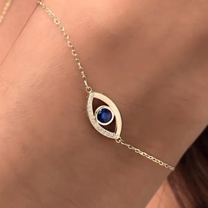 Evil Eye Bracelet, Protection Bracelet, Evil Eye Jewelry, Friendship Bracelet, Evil Eye Charm, Adjustable Bracelet, Dainty Bracelet, Gift