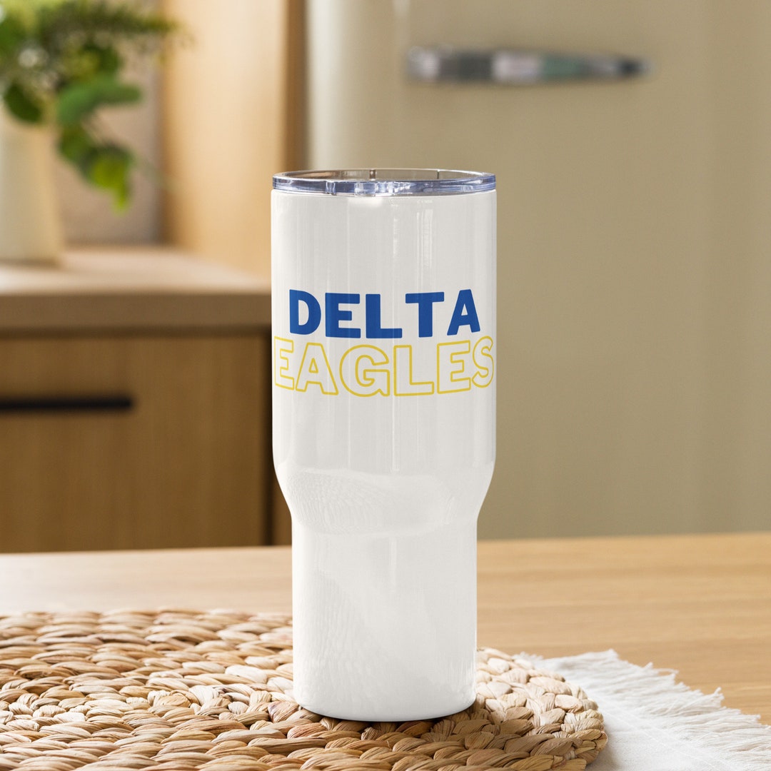 Delta Eagles Travel Mug With a Handle Etsy