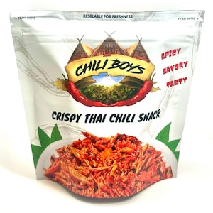 Chili Boys Crispy Thai Chili Snack | Umami | Bar Snack | Spicy | Salty | Delicious