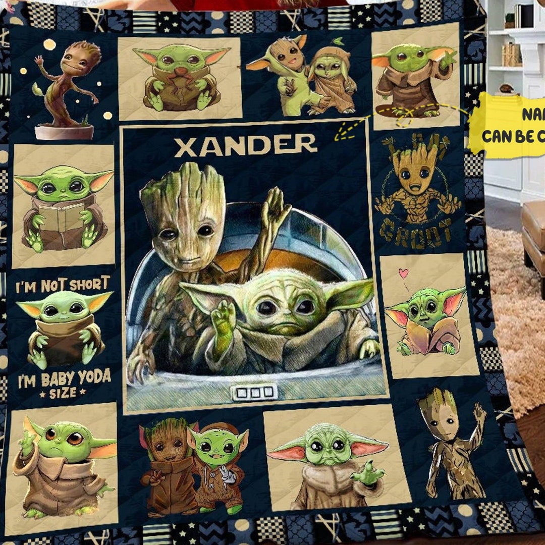 Personalized Baby Yoda Grogu Blanket Baby Yoda Fleece Blanket Etsy