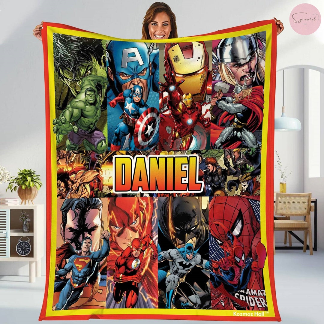 Spider Man Blanket Superhero Soft Fleece Blanket Super Etsy