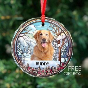 Gepersonaliseerde kristallen kerstornament van Pet Photo, aangepaste kerstornamenten uit 2024 met foto van huisdier, kerstaandenken voor dierenliefhebbers
