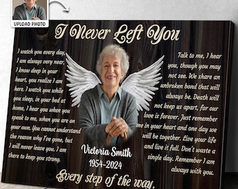 Lienzo conmemorativo fotográfico personalizado, homenaje de recuerdo personalizado para expresar condolencias.