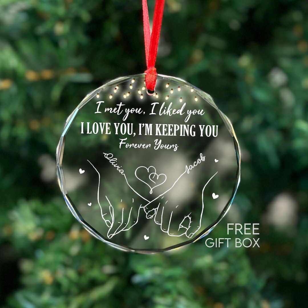 You Are My Favorite By Far Kissing Couple - Personalized Glass Ornamen – PawUnique