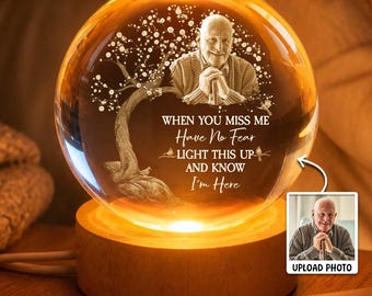 Erinnerungs-Kristallball-Lampe, kundenspezifisches Foto-Erinnerungs-Andenken