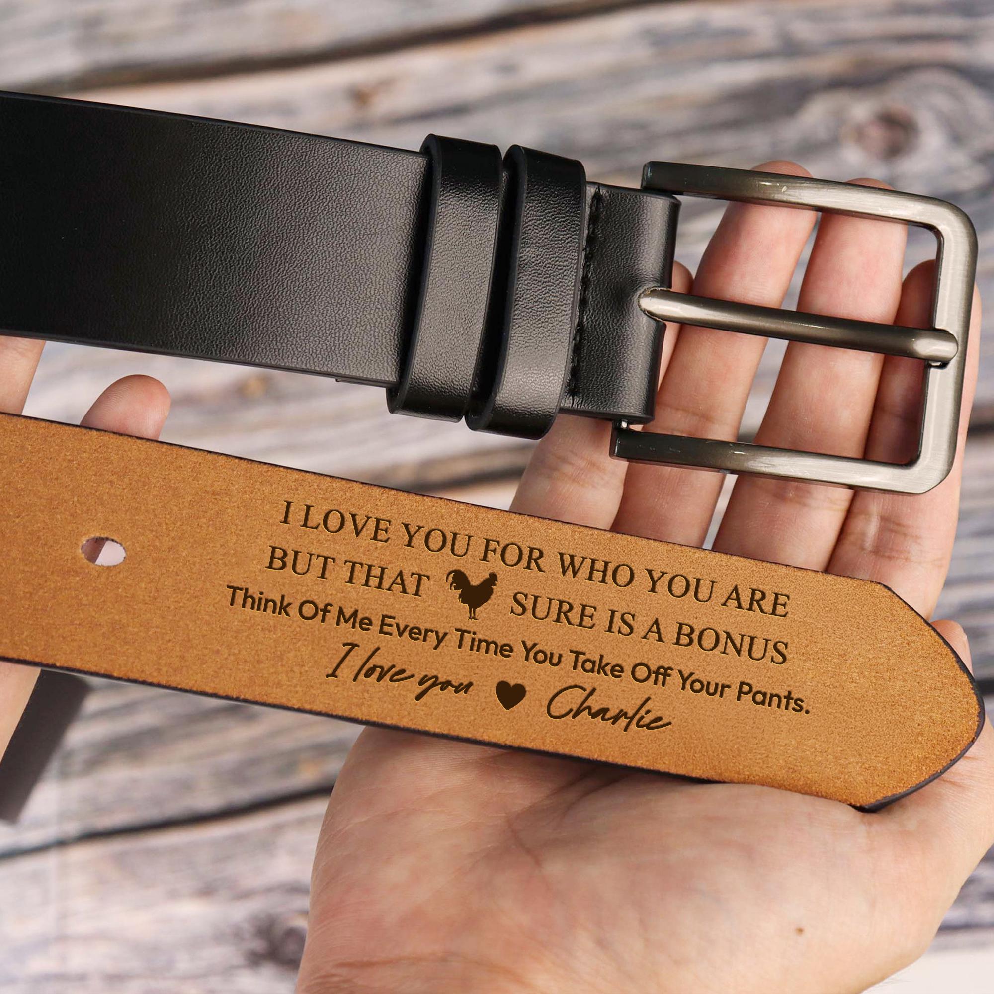 Genuine leather. It’ll take 7-10 days to make them Amazon.com: I Licked It, So It main image 4