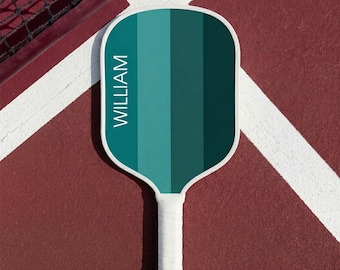 Pickleball paddle-set met aangepaste naam, gepersonaliseerde sportuitrusting voor koppels, modern kleurblokontwerp