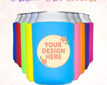 Custom Can Coolers – Add Your Image or Logo – Slim and Regular Sizes
