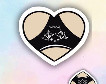 Smutty Heart Stickers for Readers