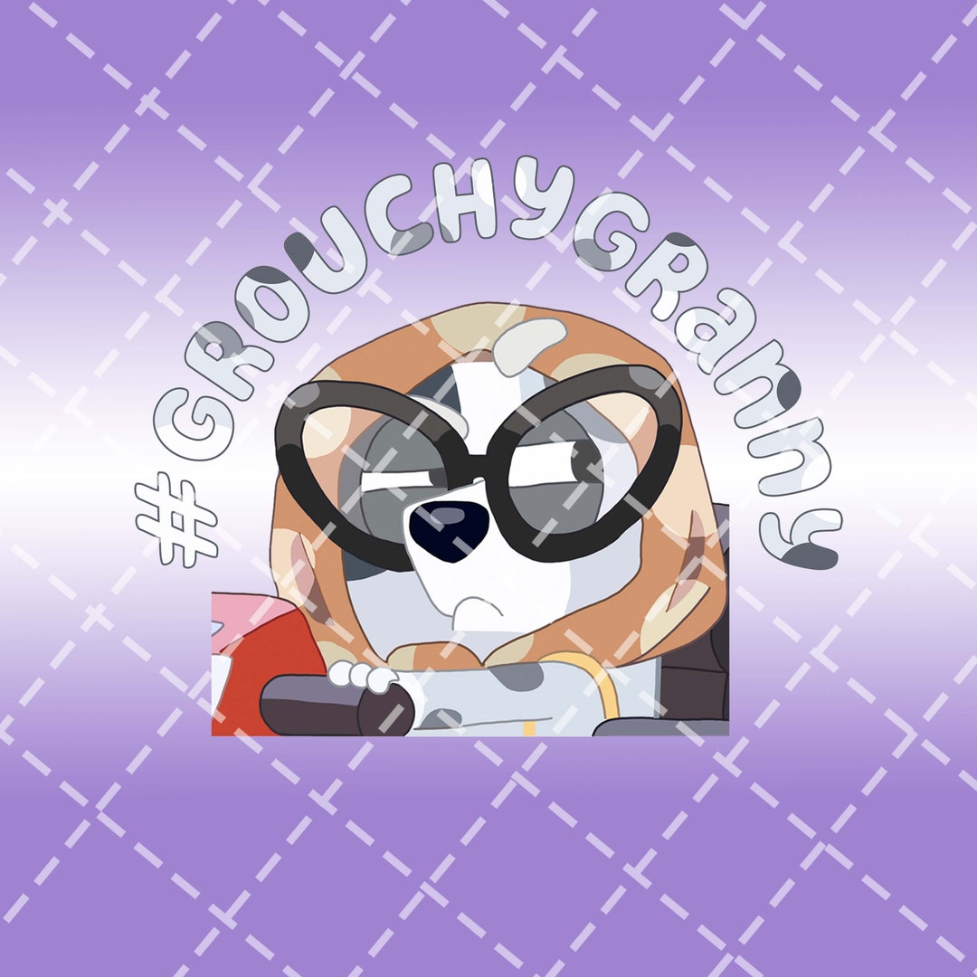 Muffin Grouchy Granny PNG Bluey Muffin Heeler PNG Digital Etsy