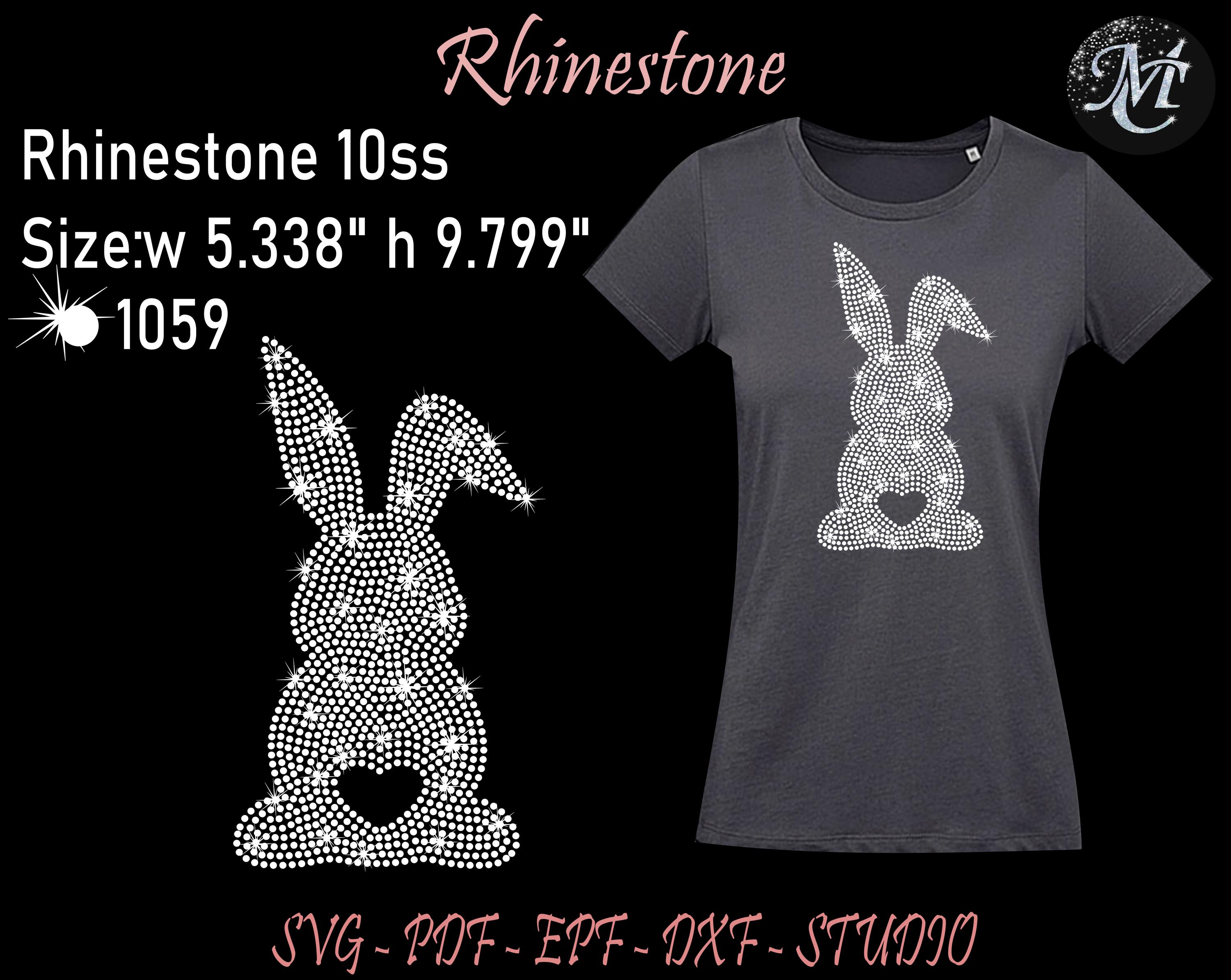 NWT Easter Peeps Rabbits Rhinestone Crystal Embellished, IN PINK OR WHITE Easter Rhinestone - Etsy main image 4