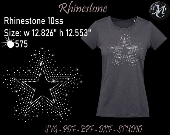 Star Rhinestone, Star Svg, Rhinestone Svg, Rhinestone Template, Star Degraded Rhinestone, Rhinestone Degraded, Rhinestone Files, Rhinestone