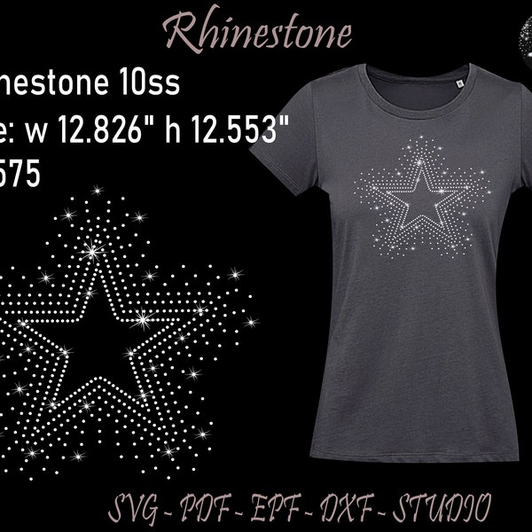 Star Rhinestone, Star Svg, Rhinestone Svg, Rhinestone Template, Star Degraded Rhinestone, Rhinestone Degraded, Rhinestone Files, Rhinestone