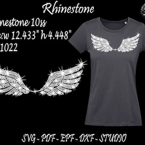 Flügel Strass, SVG Flügel, Strass, Strass SVG, Flügel SVG, Engel Strass, Strass Vorlage, Flügel Vorlage, Strass Shirt