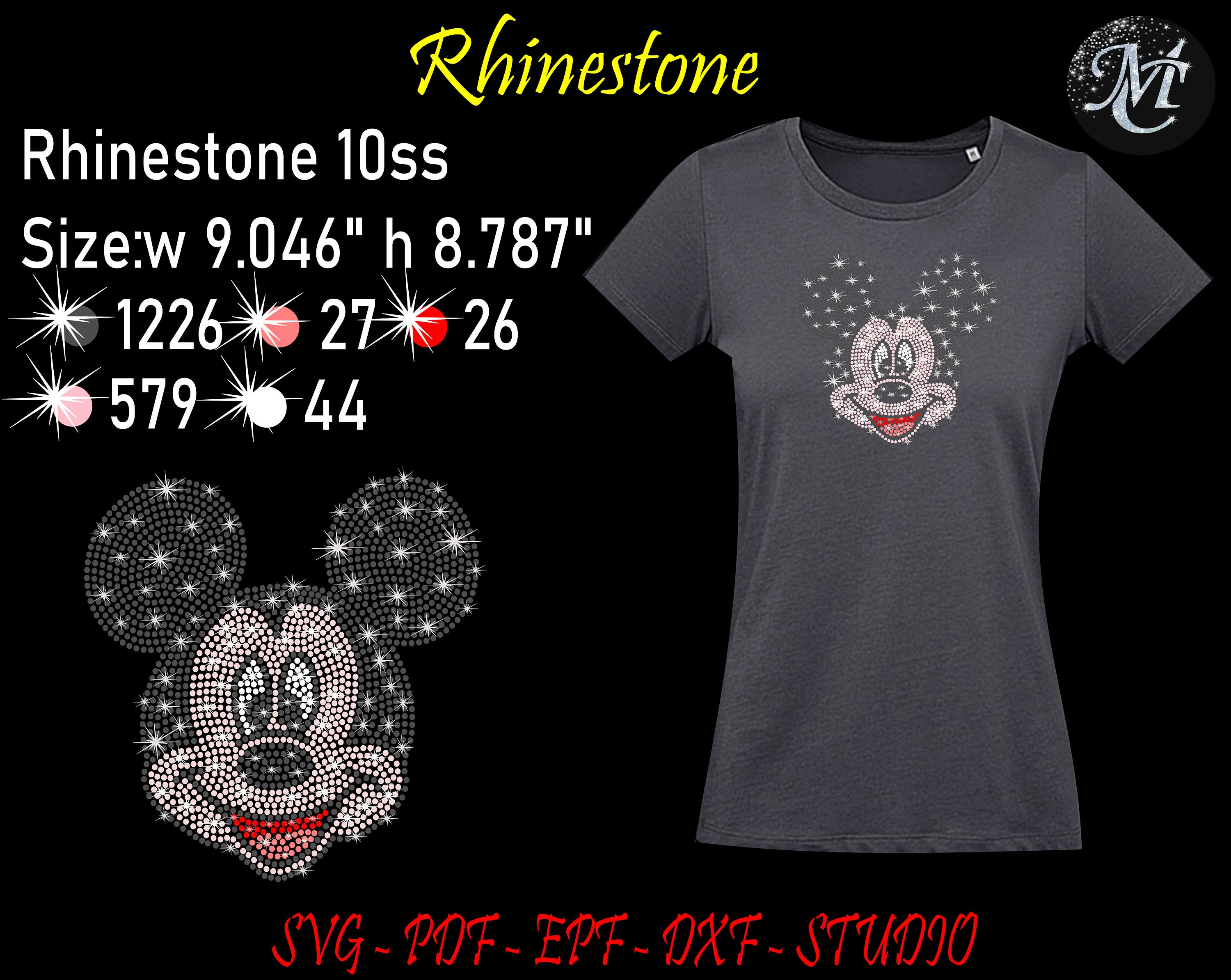 Mouse Rhinestone Bundle Mouse Rhinestone, Mouse Svg, Mouse Rhinestone, Rhinestone Svg ...