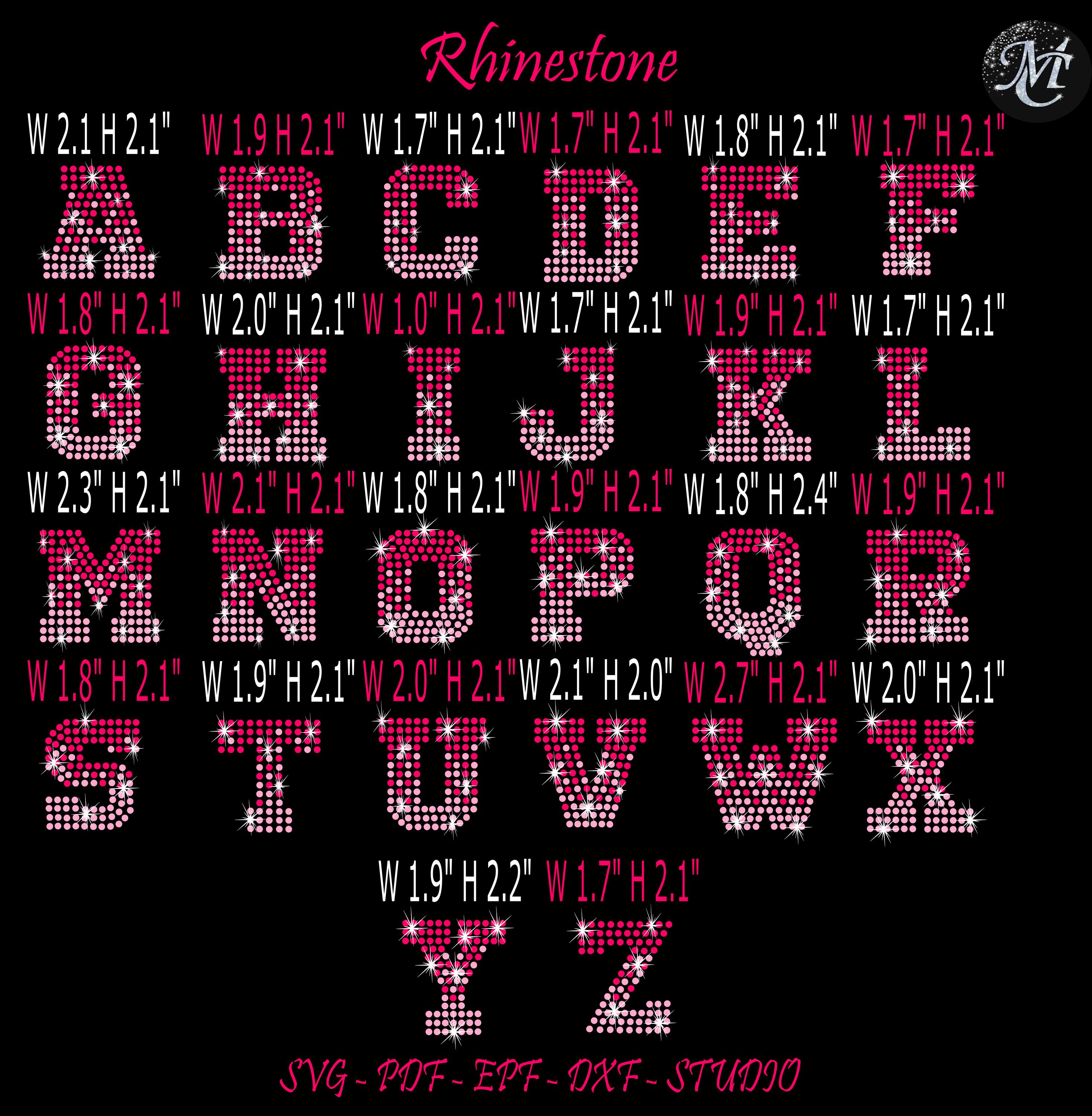 Alphabet Rhinestone Bundle, University Rhinestone, University Alphabet ...