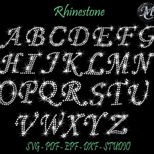 Alfabeto de strass, alfabeto Svg, strass Svg, modelo de alfabeto, modelo de strass, Corsiva strass Monotype, arquivos de strass