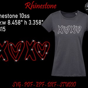 Strass Xoxo, Xoxo Svg, Svg strass, modèle de strass, fichier de coupe Xoxo, Clipart Xoxo, Xoxo, strass, chemise Xoxo, chemise strass