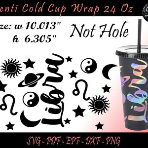 Libra Wrap Not Hole, Venti Cold Cup Wrap Svg, Libra Svg, Libra Wrap Svg, Zodiac Signs Svg, Not Hole Wrap, Zodiac Svg, Libra Tumbler, Zodiac