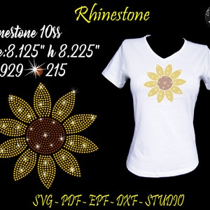 Strass tournesol, Tournesol Svg, Strass Girasol, Strass fleur, Girasol Svg, Strass Svg, Modèle strass, Tournesols