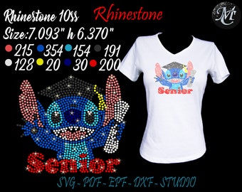 Senior Rhinestone, Senior Svg, Graduate Rhinestone, Class Of 2024 Rhinestone, Class Of 2024 Svg, Graduation Rhinestone, Graduation Svg