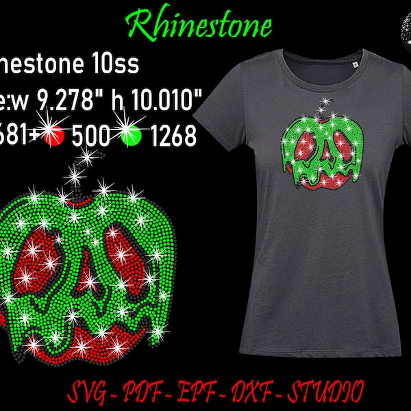 Poisoned Apple Rhinestone, Horror Rhinestone, Halloween Rhinestone, Rhinestone Svg, Rhinestone Template, Rhinestone, Halloween Cut File