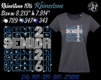 Senior 2026 Rhinestone, Senior 2026 Svg, Class Of 2026 Rhinestone, Class Of 2026 Svg, Rhinestone Svg, Graduation Svg, Senior Rhinestone