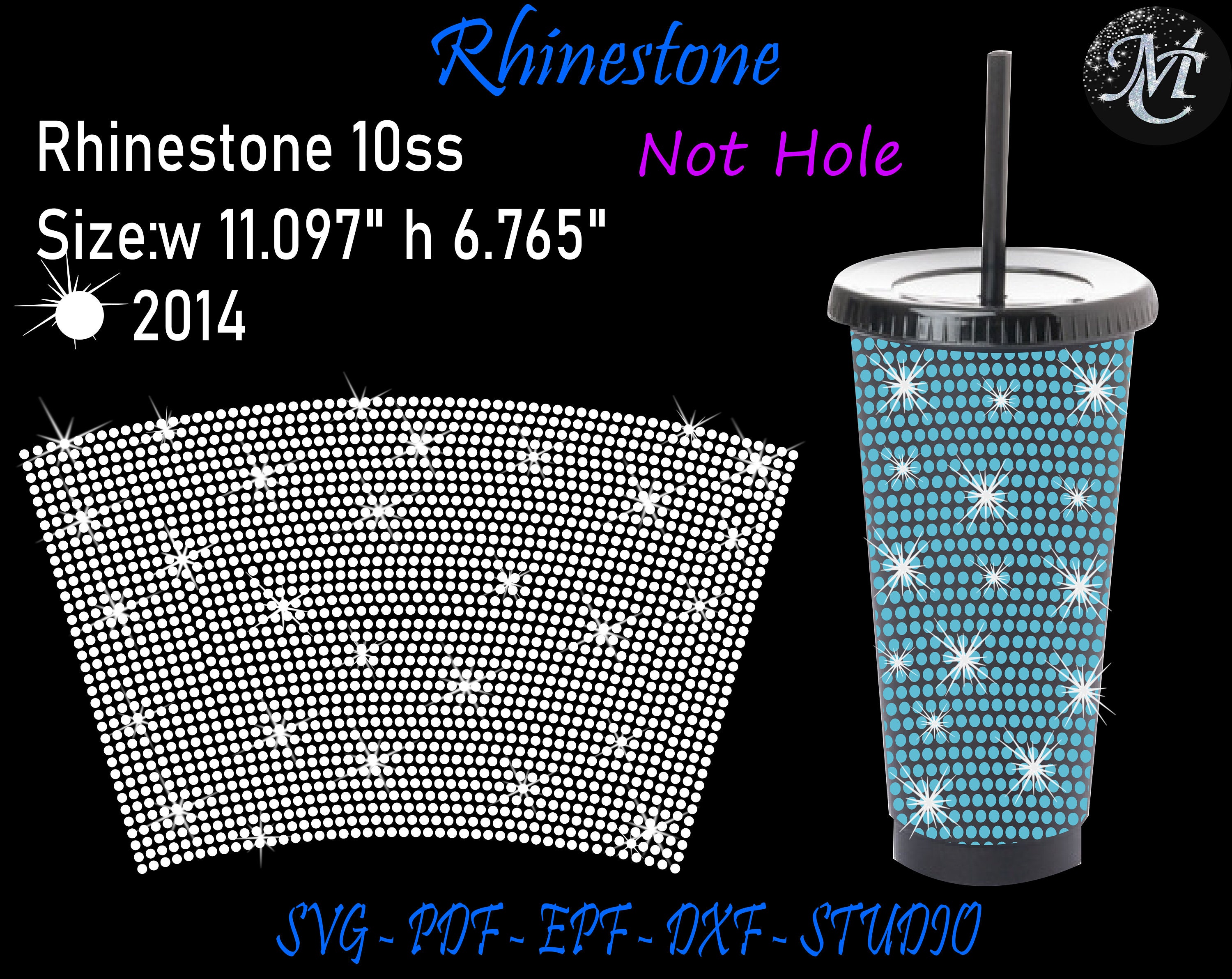 Rhinestone Wrap, Full Wrap Venti Cold Cup, Rhinestone Svg, Rhinestone ...