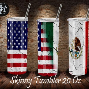 Skinny Tumbler Wrap Svg, 20 Oz Skinny Tubmbler, Mexico Tumbler, Usa Tumbler, Sublimation Template, Mexico Template, Usa Template