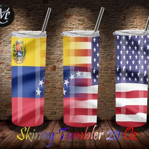 Envoltura de vaso flaco, vaso flaco de 20 oz, vaso de Venezuela, vaso de EE. UU., sublimación de EE. UU., sublimación de Venezuela, Venezuela Png, Usa Png