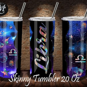 Libra Tumbler, Skinny Tumbler Wrap Svg, 20 Oz Skinny Tumbler, Modelo de Sublimação, Modelo de Libra, Zodiac Tumbler, Libra Png, Libra