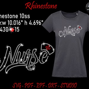 Nurse Rhinestone, Nurse Svg, Rhinestone Svg, Rhinestone Template, Heart Rhinestone, Doctor Rhinestone, Doctor Svg, Nurse Cut File, Nurse