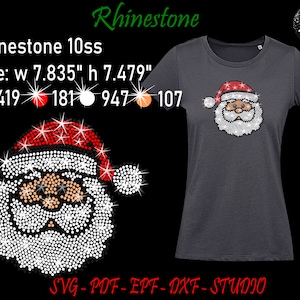 Strass Père Noël, Strass Noël, Svg strass, Strass Papa Noel, Strass Navidad, Svg Père Noël, Svg Papa Noel