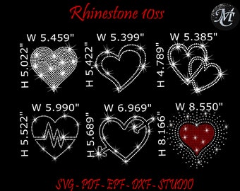 Paquete de corazón de diamantes de imitación, corazón de diamantes de imitación, corazones Svg, plantilla de corazón, diamantes de imitación Svg, plantilla de diamantes de imitación, corazones de diamantes de imitación, corazón Svg