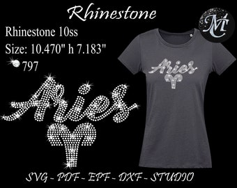 Aries Rhinestone, Aries Svg, Rhinestone Template, Rhinestone Svg, Zodiac Signs Rhinestone, Zodiac Rhinestone, Zodiac Svg, Aries Template
