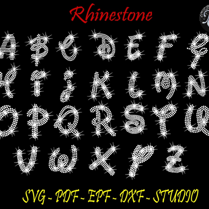 Letras Rhinestone Rhinestone Font - Etsy
