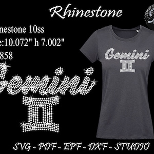 Zwillinge Strass, Zwillinge SVG, Strass SVG, Strass Vorlage, Strasssteine, Strass Datei, Sternzeichen Strass, Sternzeichen Strass