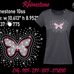 Butterfly Rhinestone, Butterfly Svg, Rhinestone, Rhinestone Svg, Butterfly Cut File, Rhinestone Degraded, Rhinestone Files, Rhinestones
