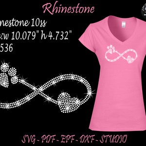 Hund Strass, Katze Strass, Infinite Strass, Strass SVG, Liebe Strass, Haustier Strass, Fußabdrücke Strass, Strass