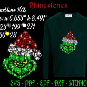 Green Christmas Rhinestone, Christmas Rhinestone, Rhinestone Svg, Christmas Svg, Rhinestone Template, Navidad Svg, Christmas, Rhinestone
