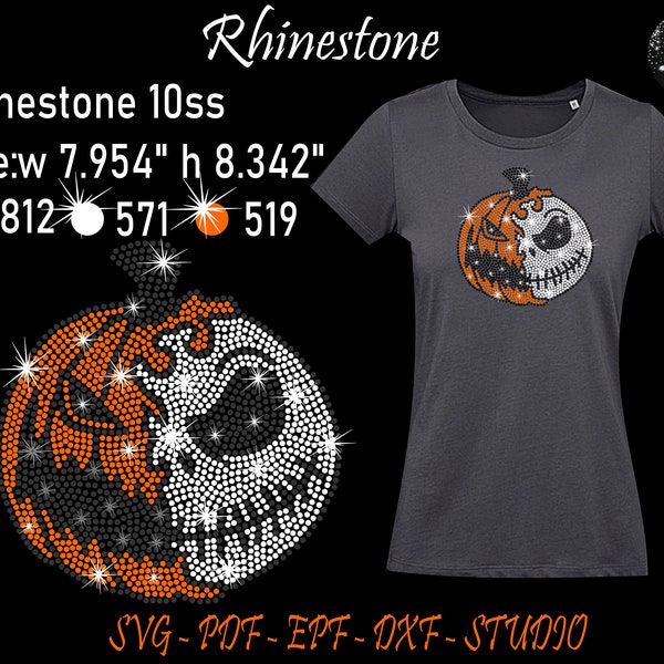 Pumpkin Rhinestone, Jack Rhinestone, Halloween Rhinestone, Rhinestone Svg, Rhinestone Template, Horror Movie, Horror Rhinestone, Halloween