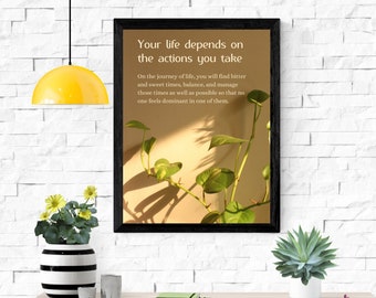 Printable Morning Motivation Quotes Poster | Wall Art Digital Download