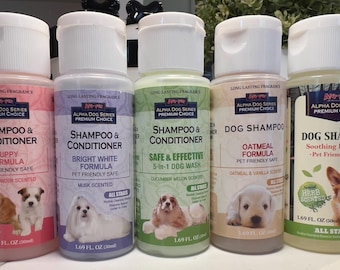 Dog Shampoo Sample Set: 5 Travel-Size Scents for Sensitive Skin